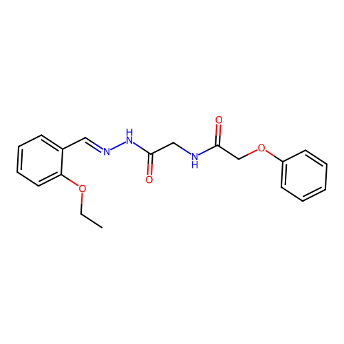 (E)-N-(2-(2-(2-ethoxybenzylidene)hydrazinyl)-2-oxoethyl)-2-phenoxyacetamide structure