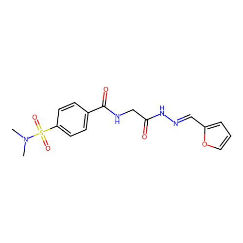 (E)-4-(N,N-dimethylsulfamoyl)-N-(2-(2-(furan-2-ylmethylene)hydrazinyl)-2-oxoethyl)benzamide structure
