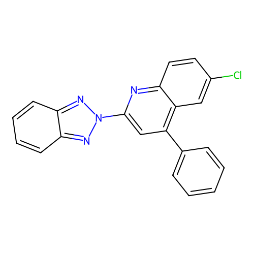 2-(2H-benzotriazol-2-yl)-6-chloro-4-phenylquinoline structure