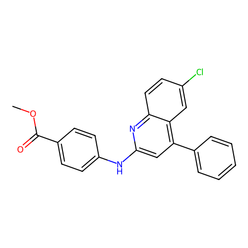 Methyl 4-[(6-chloro-4-phenylquinolin-2-yl)amino]benzoate structure