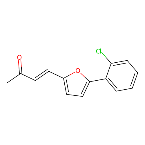(E)-4-(5-(2-chlorophenyl)furan-2-yl)but-3-en-2-one structure