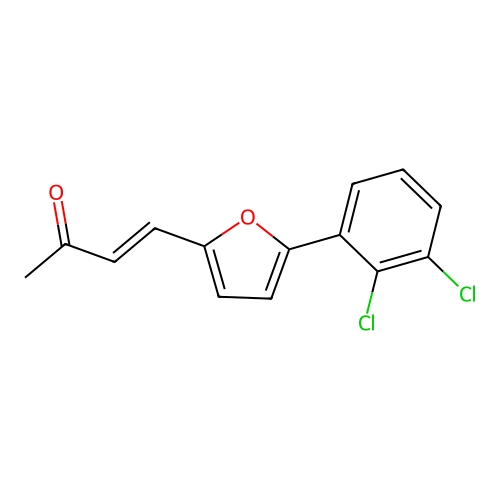 (E)-4-(5-(2,3-dichlorophenyl)furan-2-yl)but-3-en-2-one structure