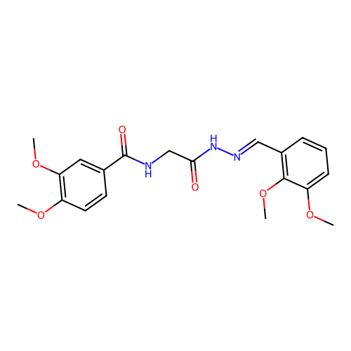 N-(2-(2-(2,3-Dimethoxybenzylidene)hydrazino)-2-oxoethyl)-3,4-dimethoxybenzamide structure