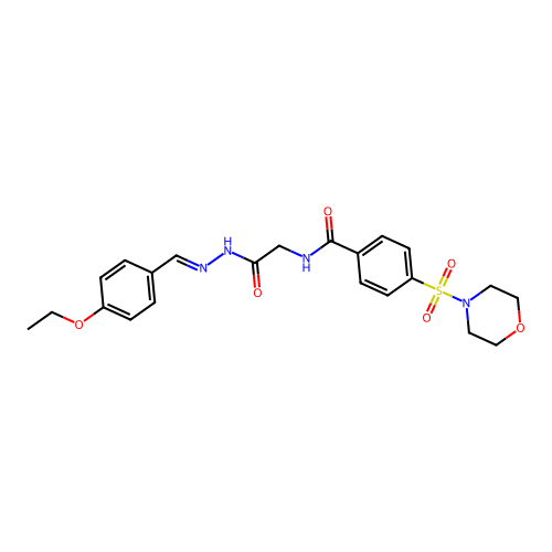 N-({N'-[(1E)-(4-ethoxyphenyl)methylidene]hydrazinecarbonyl}methyl)-4-(morpholine-4-sulfonyl)benzamide structure