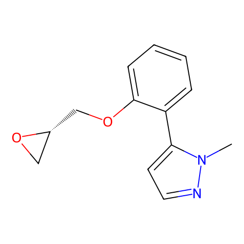 1-methyl-5-[2-[[(2S)-oxiran-2-yl]methoxy]phenyl]pyrazole structure