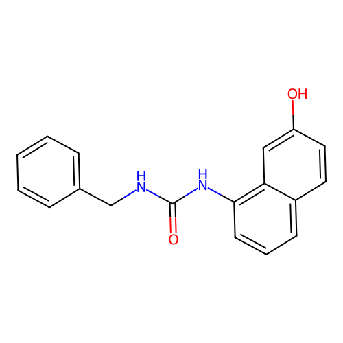 1-Benzyl-3-(7-hydroxynaphthalen-1-yl)urea structure