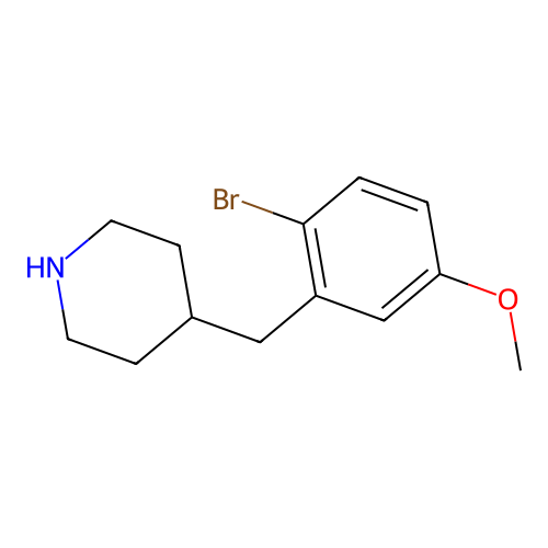4-[(2-Bromo-5-methoxyphenyl)methyl]piperidine structure