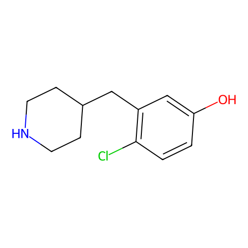 4-Chloro-3-(piperidin-4-ylmethyl)phenol structure