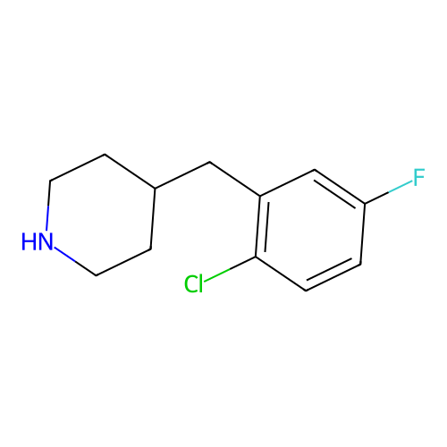 4-[(2-Chloro-5-fluorophenyl)methyl]piperidine structure