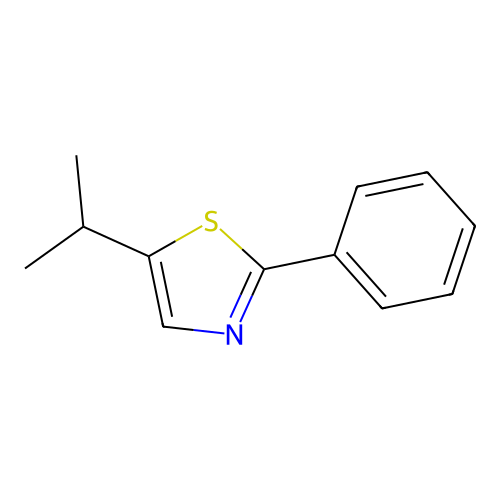 Thiazole, 5-(1-methylethyl)-2-phenyl- structure