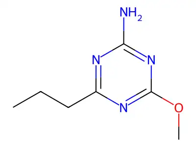 1,3,5-Triazin-2-amine, 4-methoxy-6-propyl- structure