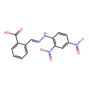 2-[[2-(2,4-Dinitrophenyl)hydrazinylidene]methyl]benzoic acid structure