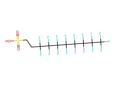 1H,1H,2H,2H-Perfluorodecanesulfonic acid structure