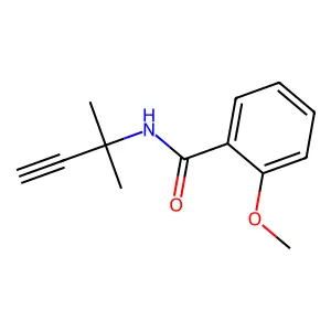 2-methoxy-N-(2-methylbut-3-yn-2-yl)benzamide structure