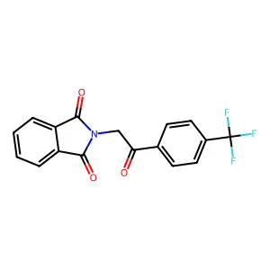 2-[2-Oxo-2-[4-(trifluoromethyl)phenyl]ethyl]isoindole-1,3-dione structure
