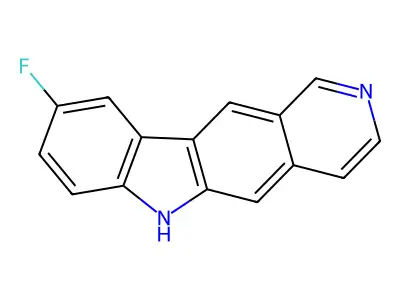 9-fluoro-6H-pyrido[4,3-b]carbazole structure