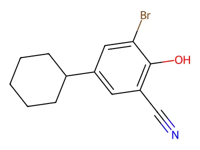 3-Bromo-5-cyclohexyl-2-hydroxybenzonitrile structure