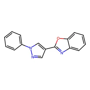 2-(1-phenyl-1H-pyrazol-4-yl)-1,3-benzoxazole structure