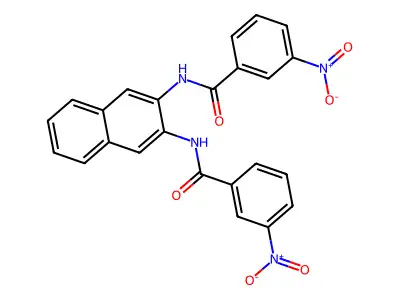 3-nitro-N-[3-[(3-nitrobenzoyl)amino]naphthalen-2-yl]benzamide structure