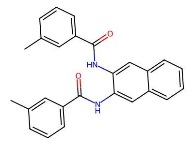 N,N'-(naphthalene-2,3-diyl)bis(3-methylbenzamide) structure