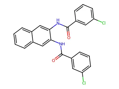 3-chloro-N-[3-[(3-chlorobenzoyl)amino]naphthalen-2-yl]benzamide structure