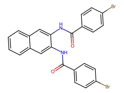 4-bromo-N-[3-[(4-bromobenzoyl)amino]naphthalen-2-yl]benzamide structure