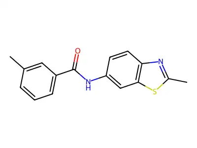 3-methyl-N-(2-methyl-1,3-benzothiazol-6-yl)benzamide structure