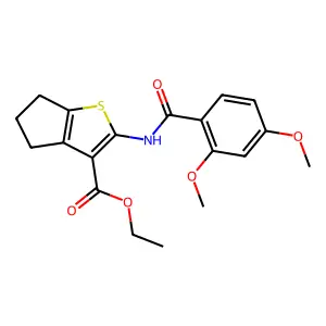 ETHYL 2-(2,4-DIMETHOXYBENZAMIDO)-4H,5H,6H-CYCLOPENTA[B]THIOPHENE-3-CARBOXYLATE structure