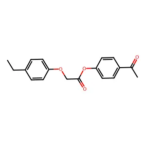 4-Acetylphenyl 2-(4-ethylphenoxy)acetate structure