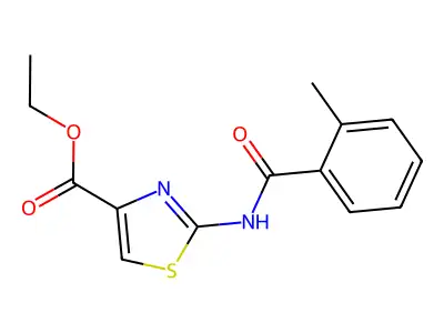Ethyl 2-(2-methylbenzamido)thiazole-4-carboxylate structure