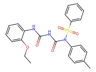 N-(((2-ethoxyphenyl)carbamoyl)carbamoyl)-N-(p-tolyl)benzenesulfonamide structure