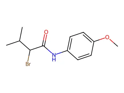 2-bromo-N-(4-methoxyphenyl)-3-methylbutanamide structure