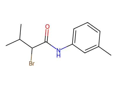 2-bromo-3-methyl-N-(3-methylphenyl)butanamide structure
