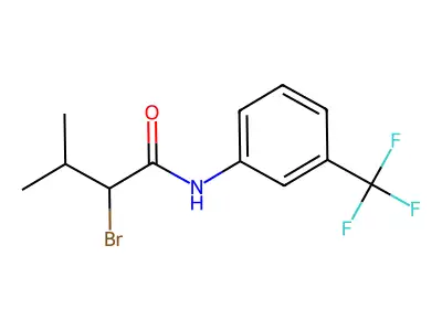 2-bromo-3-methyl-N-[3-(trifluoromethyl)phenyl]butanamide structure
