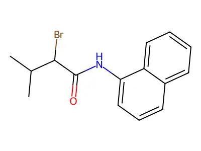 2-bromo-3-methyl-N-(naphthalen-1-yl)butanamide structure
