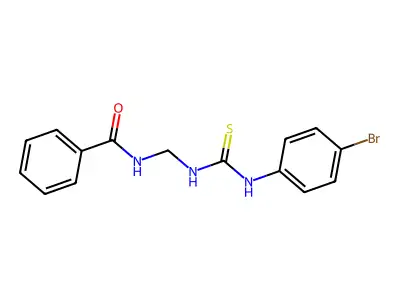 N-({[(4-bromophenyl)carbamothioyl]amino}methyl)benzamide structure