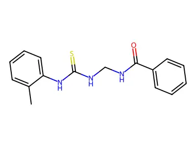 N-({[(2-methylphenyl)carbamothioyl]amino}methyl)benzamide structure