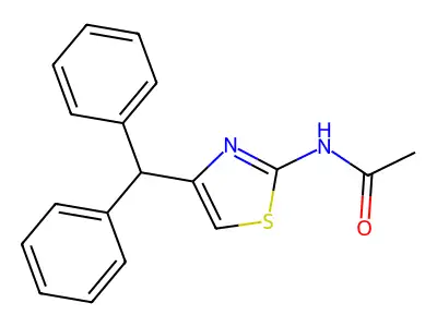 N-(4-benzhydryl-1,3-thiazol-2-yl)acetamide structure