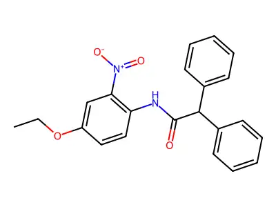 N-(4-ethoxy-2-nitrophenyl)-2,2-diphenylacetamide structure