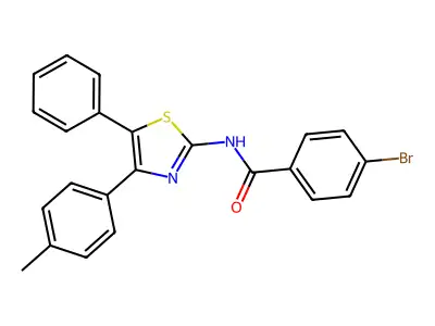 4-bromo-N-[4-(4-methylphenyl)-5-phenyl-1,3-thiazol-2-yl]benzamide structure