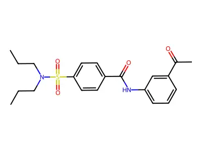 N-(3-acetylphenyl)-4-(dipropylsulfamoyl)benzamide structure