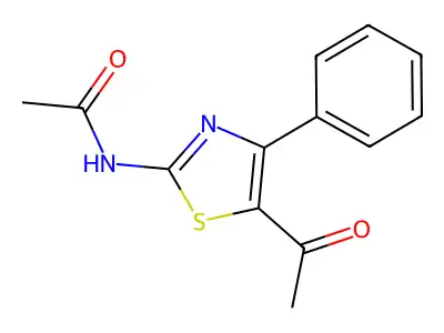 N-(5-acetyl-4-phenyl-1,3-thiazol-2-yl)acetamide structure
