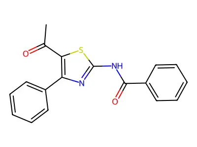 N-(5-acetyl-4-phenyl-1,3-thiazol-2-yl)benzamide structure