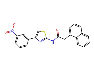 2-(naphthalen-1-yl)-N-(4-(3-nitrophenyl)thiazol-2-yl)acetamide structure