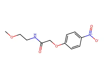 N-(2-methoxyethyl)-2-(4-nitrophenoxy)acetamide structure