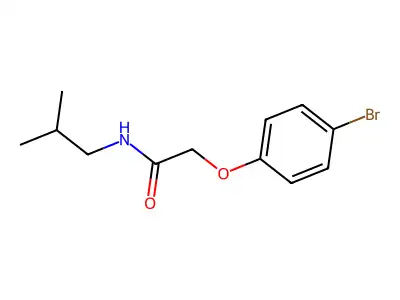 2-(4-bromophenoxy)-N-(2-methylpropyl)acetamide structure
