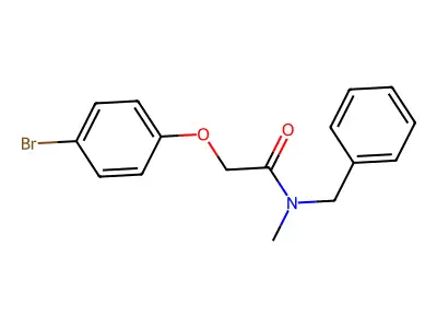 N-benzyl-2-(4-bromophenoxy)-N-methylacetamide structure