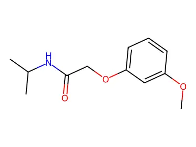 N-isopropyl-2-(3-methoxyphenoxy)acetamide structure