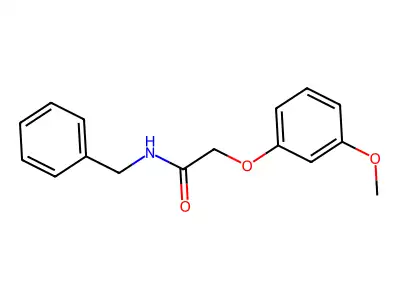 N-benzyl-2-(3-methoxyphenoxy)acetamide structure