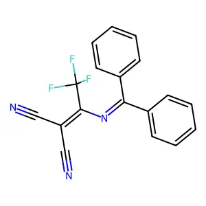 2-[1-(Benzhydrylideneamino)-2,2,2-trifluoroethylidene]propanedinitrile structure